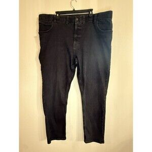 Wrangler All-Day Flex Black Denim Jeans Mens Size 46x30 Stretch Denim